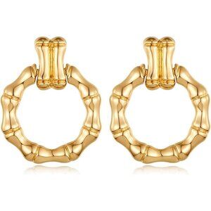 Women's Gold Big Statement Retro Hoop Dangle Earrings Multiple Styles Jewelry